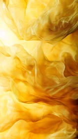 Golden translucent fluid veils forming swirling abstract flow