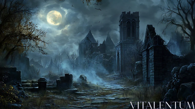 Moonlit ruins invite quiet wandering through haunted stone