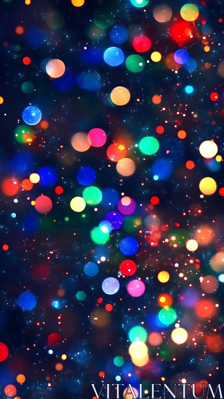 Starlit confetti cosmos of neon bokeh drifting softly.