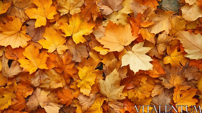 Golden autumn leaves creating a cozy seasonal blanket.