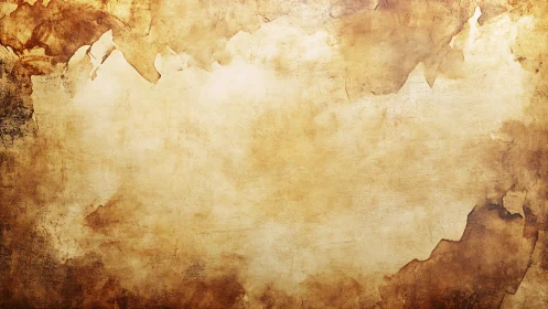 Aged textured parchment background with worn brown edges.