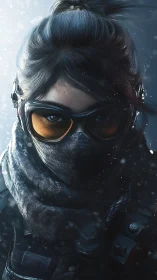 Thermal-goggled winter operative in high-detail tactical portrait.