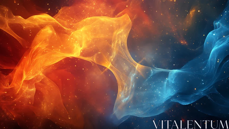 Fire and Ice Collision: Cosmic Duality in Energy Flow.