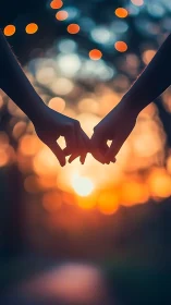 Two Hearts Interlaced in Twilight's Amber Glow.