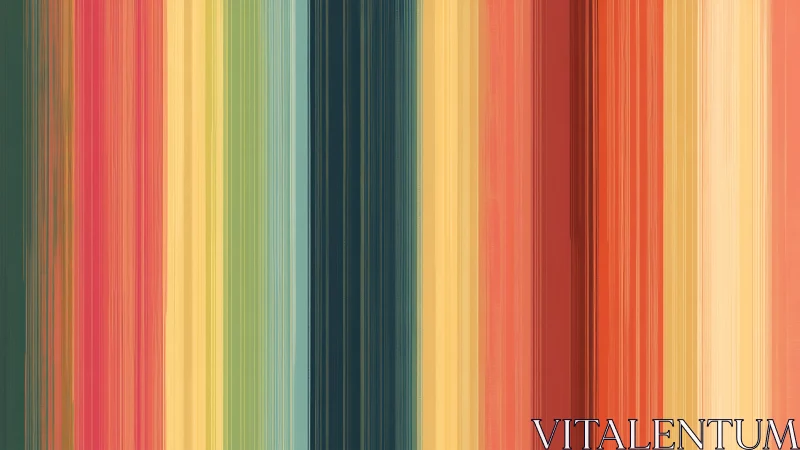 Vertical chromatic bands construct a warm abstract color field