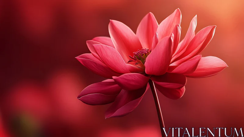 Pink Lotus Flower Macro: Multi-Petal Bloom Against Warm Gradient Background