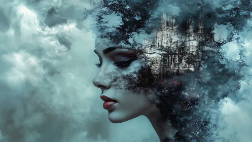 Cathedral daydream carves spires through a stormy mindscape