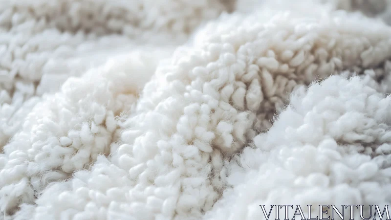 Soft wool fleece folds glow in gentle natural light.