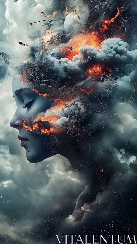 Stormfire muse emerges from clouds of memory and flame.