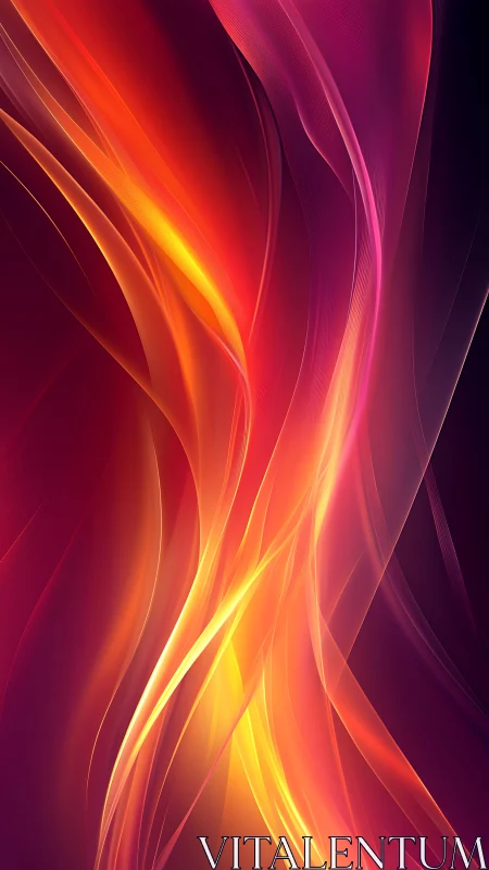 Abstract luminous wave forms with transitional color gradients