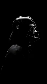 Midnight silhouette of a dark armored helm in cold starlight.