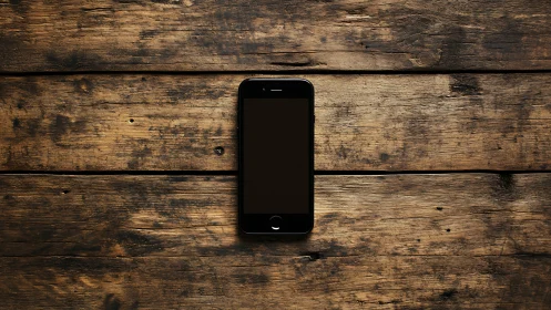 Silent Sentinel Rests on Weathered Wooden Planks