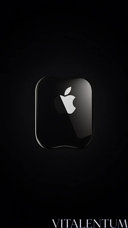 Sleek Apple Logo Glowing with Modern Elegance.