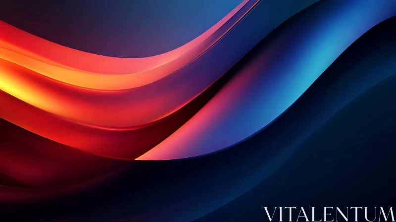 Molten Neon Rivers Glide Across Midnight Gradients.