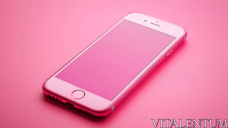 Pink iPhone 6/6S on Monochromatic Magenta Surface with Subtle Gradient Lighting