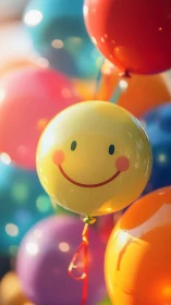 Spheres of Joy: A Rainbow Balloon Celebration Bursts with Happiness
