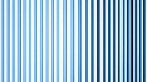 Blue vertical bars form luminous minimalist stripe field.
