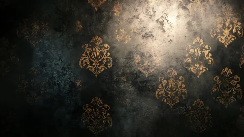 Oxidized damask wall with diffuse specular bloom illumination.