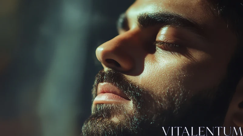 Photorealistic close-up portrait with cinematic side lighting.