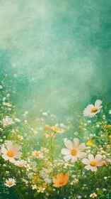 Dreamy Meadow Magic: Wildflowers in Soft Motion.