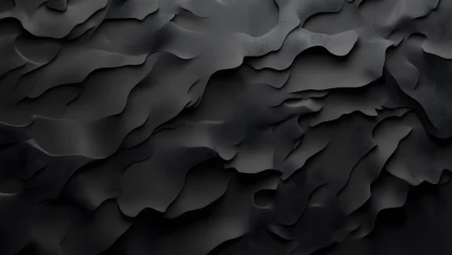 Abstract Black Layered Texture with Modern 3D Paper Cut Effect.