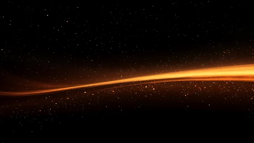 Glowing Horizon: Earth's Atmosphere Against Starfield