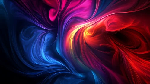 Radiant swirling colors dancing in a luminous abstract flow.
