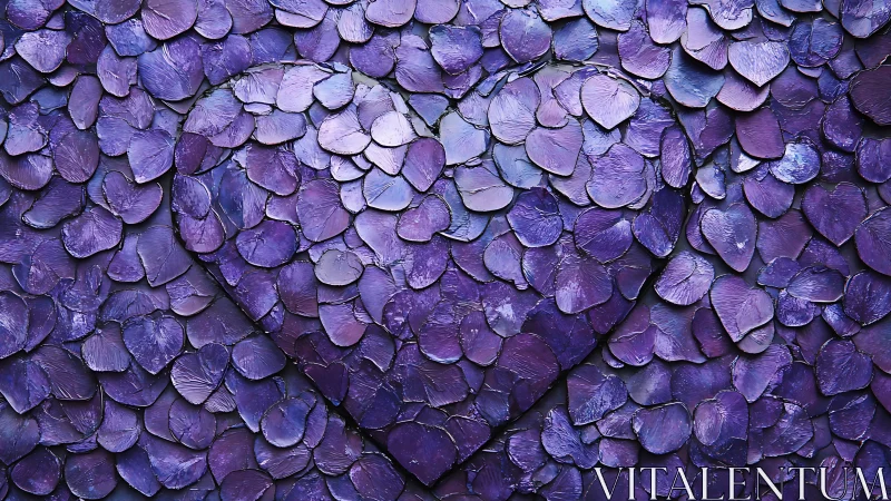 Purple Petal Mosaic Texture Pattern.