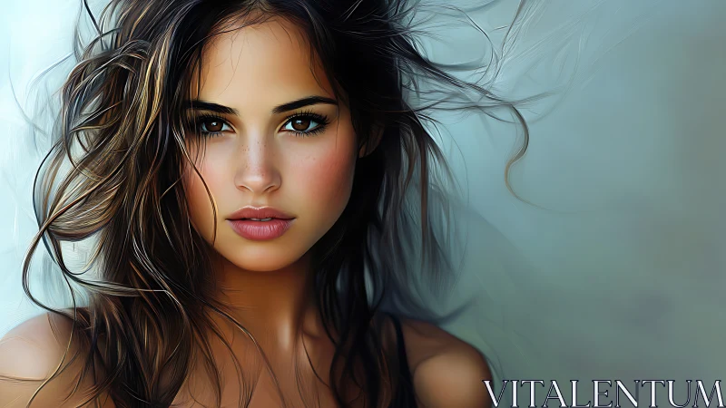 Storm-tossed gaze carves quiet electricity into soft light