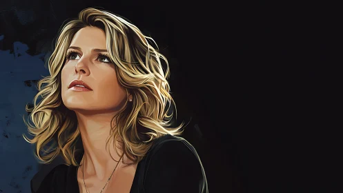 Digital portrait study with dramatic negative space emphasis.