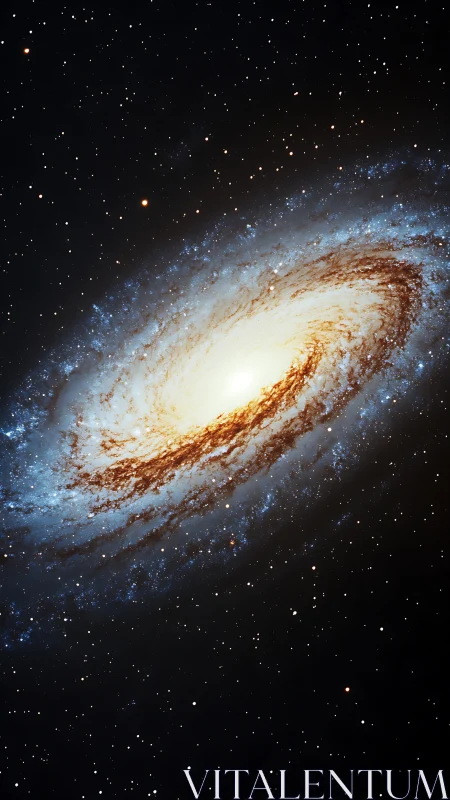 Spiral galaxy core glows amid dense stellar halo in deep space