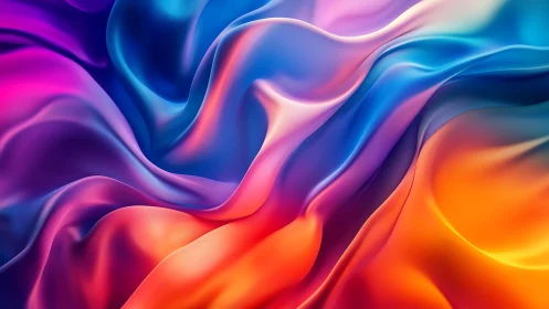 Chromatic fluid dynamics across folded spectral fabric fields.