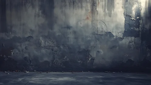 Weathered concrete wall surface captures urban decay in detail