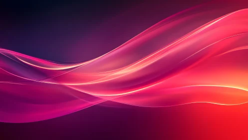 Layered magenta and orange light wave gradient background.