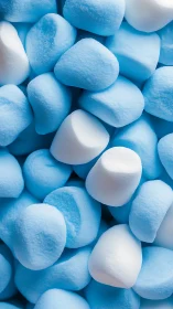 Marshmallows Dance Between Blue and White Dreamscapes