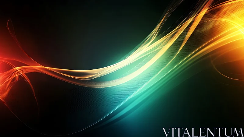 Color storms curl across darkness and sketch liquid melody