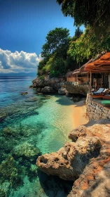 Turquoise Cove Embrace: Tropical Clifftop Resort Sanctuary.