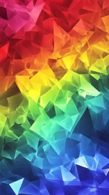 Prismatic polygonal gradient forms a faceted chromatic field