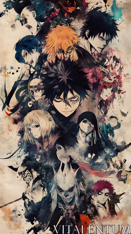 Inkstorm rebels in splattered chaos, stitched by fury and fate.