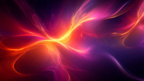 Luminous nebula currents in radiant magenta and gold flow.