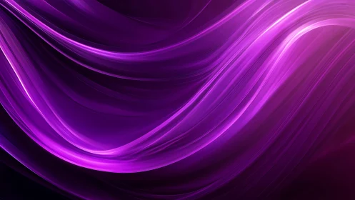 Flowing Abstract Purple Waves Digital Art Background.
