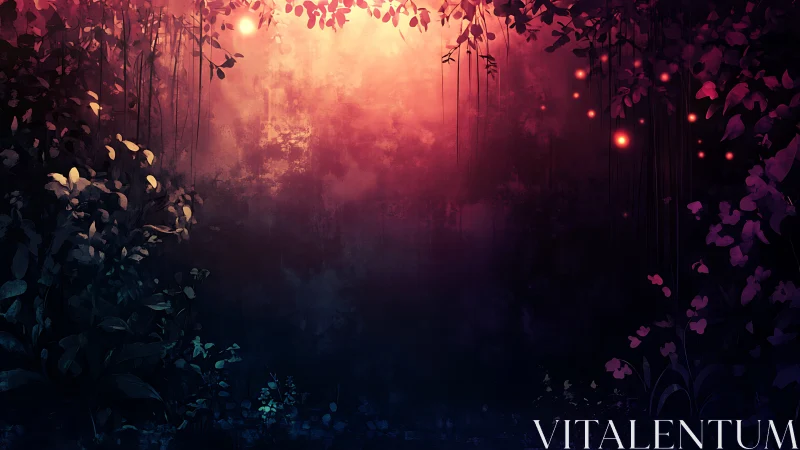 Luminous Garden Portal Awakens in Twilight Mists