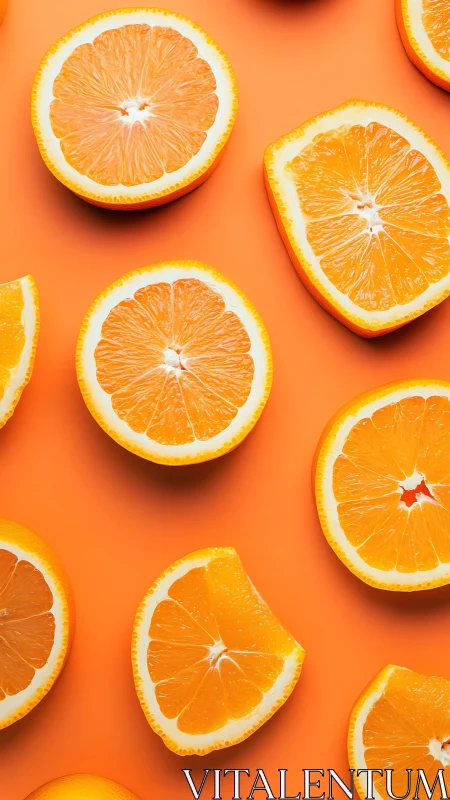 Citrus constellations on a blazing tangerine sky.