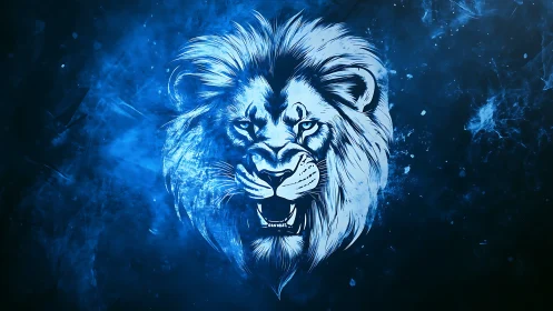 Celestial roar of the electric midnight lion spirit.