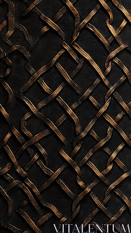 Interwoven metallic strands form a dark geometric lattice