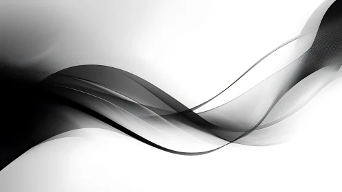 Silken monochrome waves drift like digital ink across light