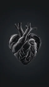 Anatomical Human Heart with Coronary Vessels