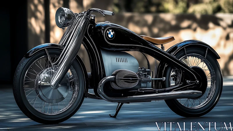 Streamlined BMW concept motorcycle in side profile view.