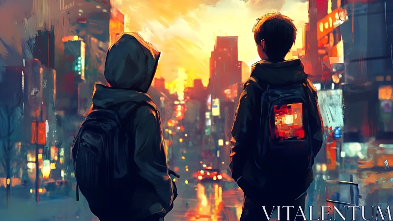 Backlit urban silhouettes study with saturated bokeh cityscape contrast