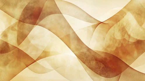 Layered beige and brown abstract wave pattern background.